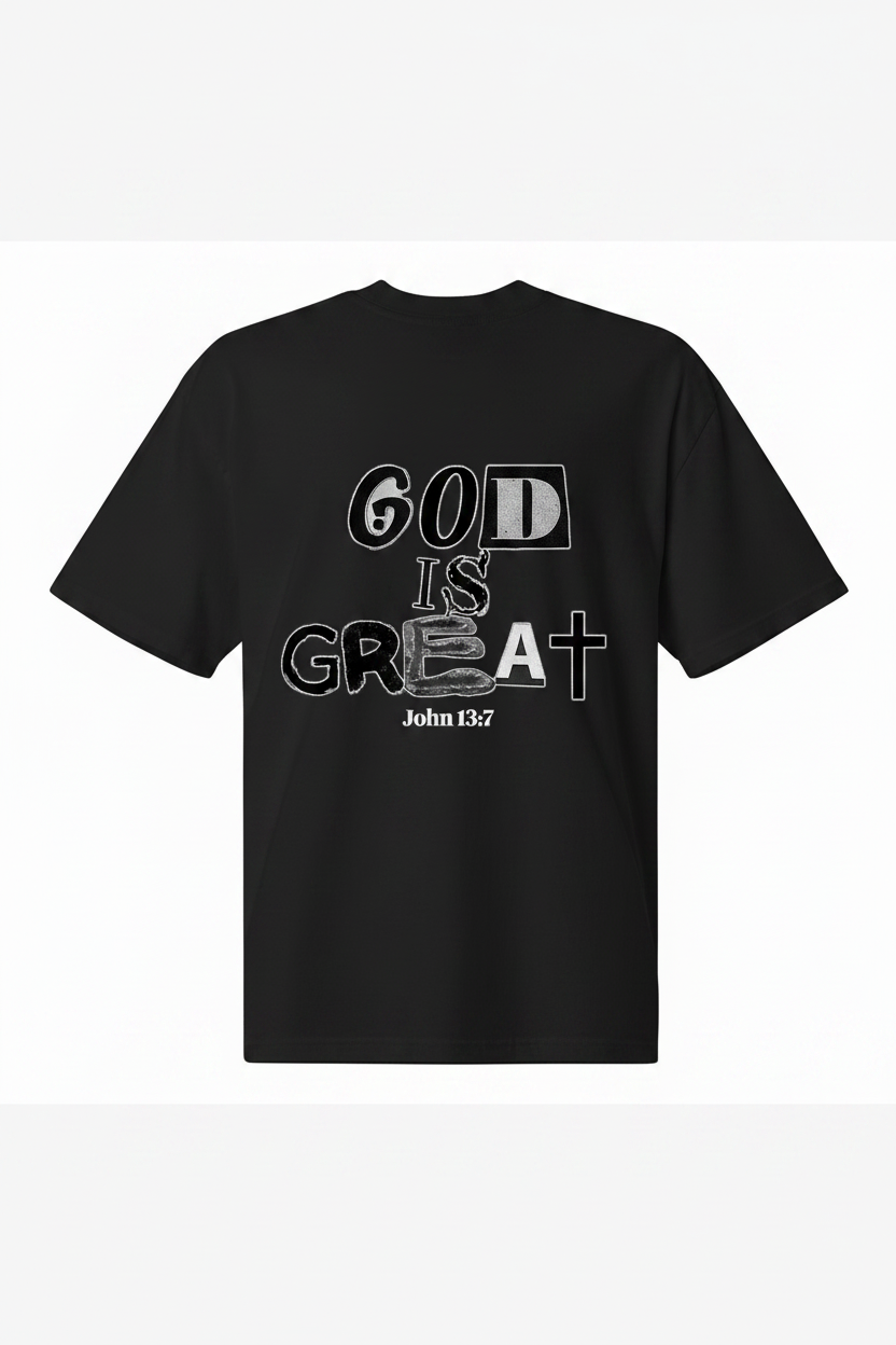 Black tee back with logo